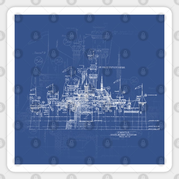 Castle Blueprint Sticker by WDWFieldGuide